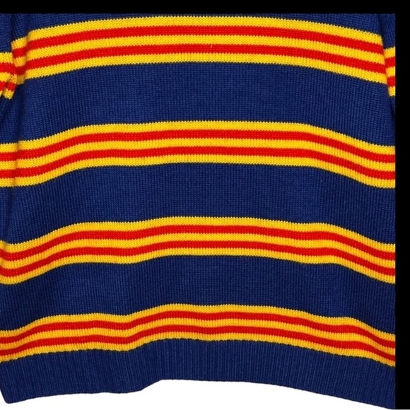 Disney x Forever 21 Daffy Duck Long Sleeve Crew Neck Sweater Size L Blue Gold - Picture 5 of 11